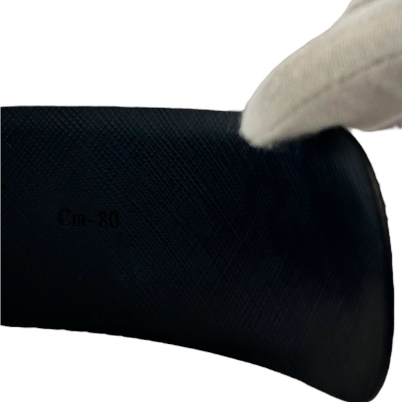 Salvatore Ferragamo Reversible Leather Belt Strap Oxford Blue and Black Size 32 - Picture 8 of 16